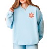 Simply Sage Market S.W.Smiley Checkered Mama Flowers Front and Back Print Sweatshirt - 3 of 4