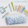 Fmeida Pencil Pouch Cute Pencil Case for Girls Aesthetic Pencil Bag with Zipper Pen Cases School blue - 3 of 4