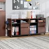 Mlezan 2-Drawer File Cabinet: Mobile on Wheels, Metal Storage with Shelf. Ideal for Printer, Letter, or A4 Files in Home or Office. - 4 of 4