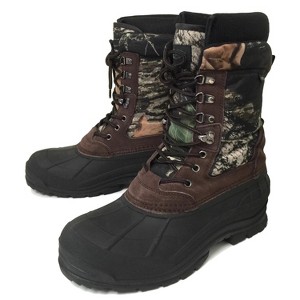Men's Winter Snow Boots Camouflage 10" Leather Waterproof Insulated - 1 of 4