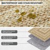 Braided Print Area Rug Washable Bedroom Rugs Bordered Geometric Indoor Soft Carpet Farmhouse Low Pile Non Slip Throw Floor Cover - 3 of 4