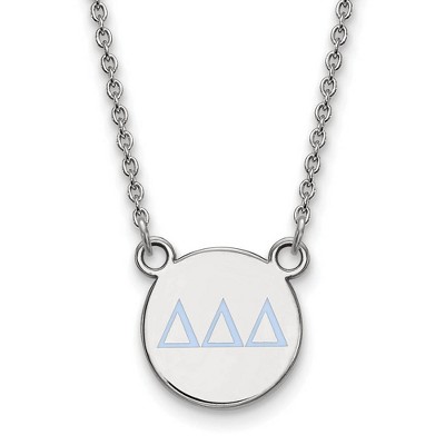 Black Bow Jewelry Sterling Silver Delta Delta Delta Greek Life Necklace 18 Inch