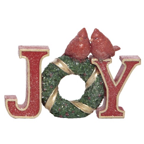 Transpac Resin 10.25 In. Multicolored Christmas Word Decor : Target