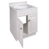 22"x25" Wyndham Two Door Vanity with 4" Cultured Marble Centerset White - Design House LA: Plywood Frame, No Shelves - 3 of 4