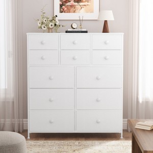 WOWLIVE Dresser 12 Chest of Drawers, Closet with Wooden - 1 of 4