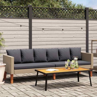 vidaXL Garden Sofa Beige