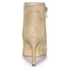 Allegra K Women's Glitter Pointed Toe Side Zip Stiletto Heel Ankle Boots - 4 of 4