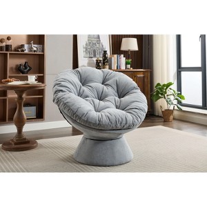 CAVINAS Accent Chairs for Bedroom, 360 Swivel Barrel Chair, Modern Oversized Accent Chair for Living Room - 1 of 4