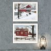 2Piece Vignette Lovers Knot Quilt Barn, Covered Bridge White Framed Wall Art for Living Room,Wall Art Print for Home Decor by Billy Jacobs - 4 of 4