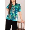 HAPPY BAY Hawaiian Shirts Womens Funky Short Sleeve Tropical Vacation Button Up Blouse Top Shirt Summer Button Down Party Floral Shirts - 4 of 4