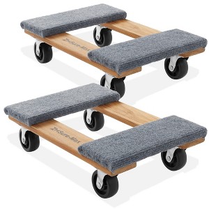 Sure-Max Heavy-Duty Furniture Moving Dolly, 2-Pack, Premium Hardwood with Swivel Casters, 1,320 lbs. Total Capacity - 1 of 4