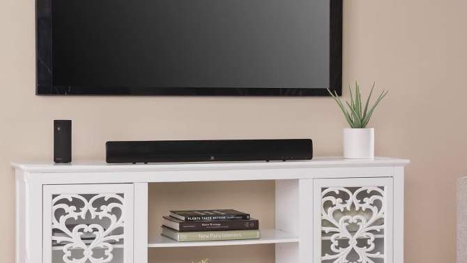 Hallvy Two-Door Media Console White - Aiden Lane, 2 of 13, play video