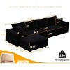 4-Seat Sofa with Ottoman for Living Room, Deep Seat Cloud Couch with Cushions, Plush Corduroy Lounge Sofa with Wood Frame-Coolbibila - 4 of 4