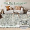 Vintage Boho Non-Slip Kitchen Rug Retro Abstract Low Pile Area Rug Soft Floor Carpet for Bedroom Living Room Laundry Room - 4 of 4