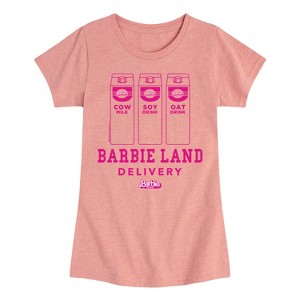 Girls' - Barbie - Barbie Land Delivery Fitted Short Sleeve Graphic T-Shirt - 1 of 4