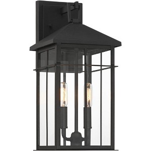 John Timberland Bernal 17 1/2" High Sand Black 2-Light Outdoor Wall Light - 1 of 4