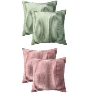 REGALWOVEN 4 Pcs Modern Strip Decorative Throw Pillow Covers for Couch Bed Living Room - 1 of 4