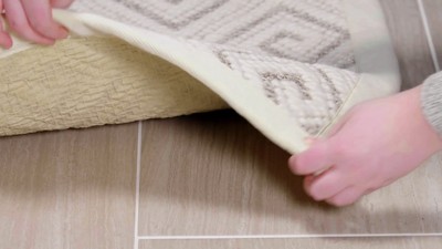 Ivory Geometric Hand-Knotted Wool Area Rug, 3' x 5'