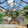 AMERLIFE Polycarbonate Greenhouse, Aluminum Frame with Vents, Rain Gutter - 3 of 4