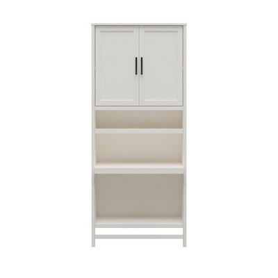 Systembuild Evolution Luxe 5-Shelf Closet Vanity Tower, Ivory Oak