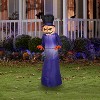 Gemmy Airblown Inflatable Pumpkin Reaper w/Top Hat, 5 ft Tall, Purple - image 2 of 3