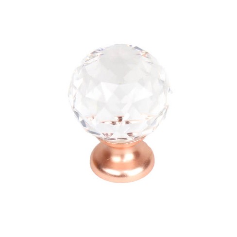 Century 18905 Glamour 1 1 4 Round Cabinet Knob Satin Rose Gold