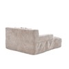 Vynxaria Chenille Lazy Sofa Chaise Longue Armchair with 3 Pillows for Ultimate Comfort - 2 of 4