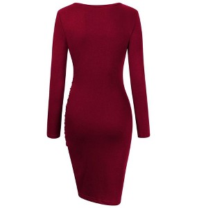 LXT- Womens Maternity  Irregular Ruched Bodycon Mini Dress - 1 of 3