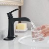 Grungis Single Hole Bathroom Sink Faucet with Deck Plate,Bathroom Faucet with Pop Up Drain and Supply Lines for Home Sinks - 2 of 4