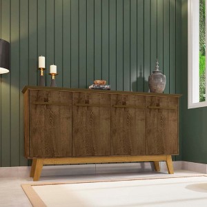 GDFStudio Yonkers Mid-Century Modern 63" Sideboard Buffet Cabinet with 4 Doors and Shelves - 1 of 4