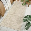 Washable Indoor Vintage Floral Print Area Rugs, Soft Non Slip Low Pile Floor Carpet for Home Office - 2 of 4