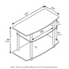 Furinno 3-Tier TV Stand Console Table for TV's up to 32" Media Entertainment Center No Tools Dark Brown/Black - 3 of 4