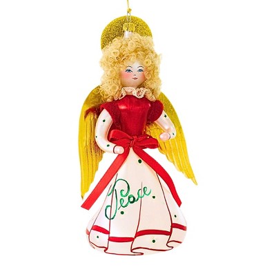 Italian Ornaments 7.0 Inch Pretty In Peace Angel Italian Ornament Tree Ornaments