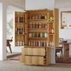 FUFU&GAGA Large-Capacity Pantry Cabinet,Food Storage Pantry with Drawers,Farmhouse Kitchen Hutch,Adjustable Shelves,Cupboard for Kitchen Organization - 2 of 4