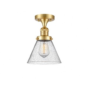 Cone - 1 Light Semi-Flush Mount In Industrial Style-11.5 Inches Tall and 7.75 Inches Wide - 1 of 1