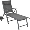 Tangkula Patio Chaise Lounge Chair Outdoor Reclining Chair w/Neck Pillow & Wheels Gray - 4 of 4