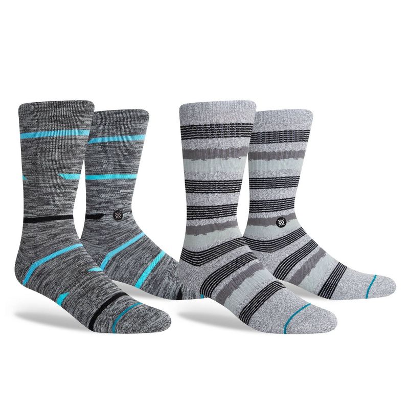STANCE x WADE Styled Men&#39;s Striped Crew Casual Socks 2pk, 1 of 5