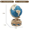 ROBOTIME 3D Puzzles World Globe Model Kit Creative Toy Gift for Birthday Christmas for Adult Teens, Multicolored, 12.79"*11.41"*20.47" - 4 of 4