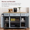 53" Kitchen Island With Drop Leaf, Kitchen Island On Wheels with Storage, Rolling Kitchen Table, Mobile Kitchen Cart for Kitchen Living Room - 4 of 4