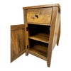 NicBex Farmhouse Nightstand with Charging Station Bedside Table with Barn Door and Drawer End Table for Bedroom, Living Room - 3 of 4