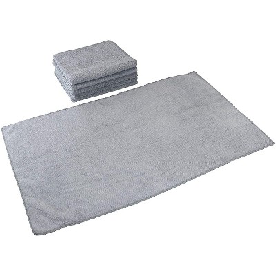 Grey Microfiber Hand Towels 12-Pack, Soft and Absorbent