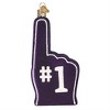 Old World Christmas Blown Glass Ornament for Christmas Tree, Baltimore Ravens Foam Finger - image 2 of 4