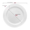 Smarty Had A Party White w/ Silver Edge Rim Plastic Dinnerware Set - 120 Sets - 4 of 4