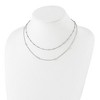 Chisel Stainless Steel Polished 2-Strand Pink Crystal Beaded 16" with 1" Extension Necklace - 4 of 4