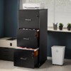 Karl Home 3-Drawer Black MDF (Medium-Density Fiberboard) 15.35in. W Vertical File Cabinets - 2 of 4