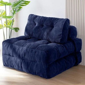 Folding Sofa Bed, Convertible Sleeper Chair with Pillow Foldable Mattress with Back Support, Portable Fold Out Chair Bed Comfy Floor Sofa Lounge - 1 of 4