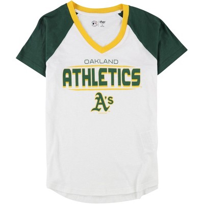 G-III Sports Womens Oakland Athletics Graphic T-Shirt, White, Medium