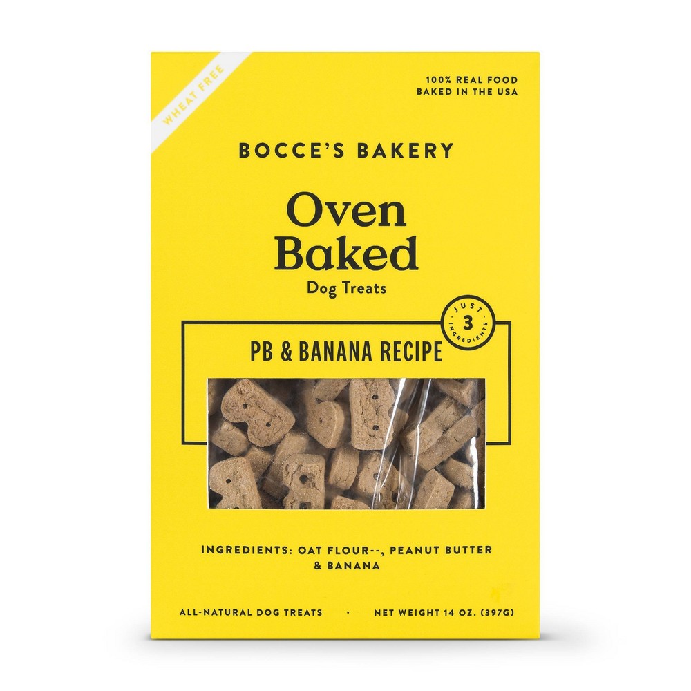 Photos - Dog Food Bocce's Bakery Peanut Butter and Banana Basic Wheat Free Dog Treats - 14oz