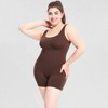Whizmax Womens Yoga Romper Ribbed Athletic Jumpsuits One Piece Bodysuit Square Neck Tank Tops Exercise Unitard,M,Brown - 3 of 4