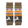 Anna-Kaci Women's Knit Leg Warmers with Reindeer and Snowflake Pattern 15.5x5in - 2 of 4